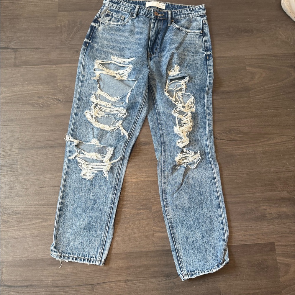 Blue Denim Jeans mom fit